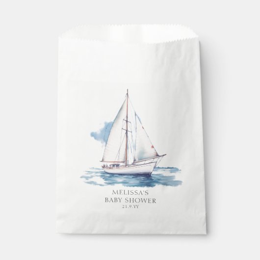 セーリングボート赤ちゃんシャワー フェイバーバッグ (正面)
