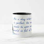 セーリングボート風美しい引用文 マグカップ (中央)