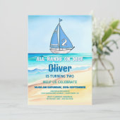 セーリングボート2nd誕生日パーティー 招待状 (スタンド正面)
