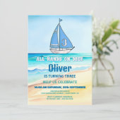 セーリングボート3rd誕生日パーティー 招待状 (スタンド正面)