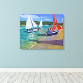 セーリングボート キャンバスプリント (インサイチュ (ウッドフロア))