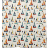 セーリングボート シャワーカーテン (正面)