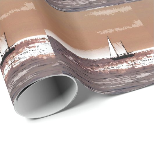 セーリングボート ラッピングペーパー (ロールコーナー)