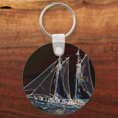 セーリングボート – 抽象芸術写真 キーホルダー (正面)