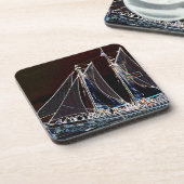 セーリングボート – 抽象芸術写真 コースター (左側)