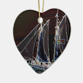 セーリングボート – 抽象芸術写真 セラミックオーナメント (左)