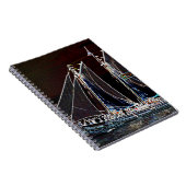 セーリングボート – 抽象芸術写真 ノートブック (右側)