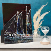 セーリングボート – 抽象芸術写真 フォトプラーク (側面)