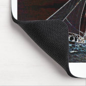 セーリングボート – 抽象芸術写真 マウスパッド (コーナー)