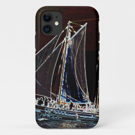 セーリングボート – 抽象芸術写真 iPhone 11 ケース