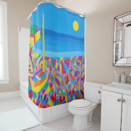 セーリングボート（海） シャワーカーテン