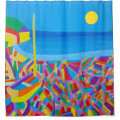 セーリングボート（海） シャワーカーテン (正面)