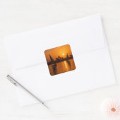 セーリングボーナイルエジプトサンセットアート スクエアシール (封筒)