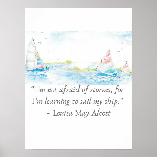 セーリングマイシップ感動的アルコット引用文 ポスター (正面)