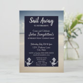 セーリングリタイアメントパーティの招待状セイル遠くに 招待状 (スタンド正面)