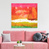 セーリングレッドスカイズ キャンバスプリント (インサイチュ (リビング))