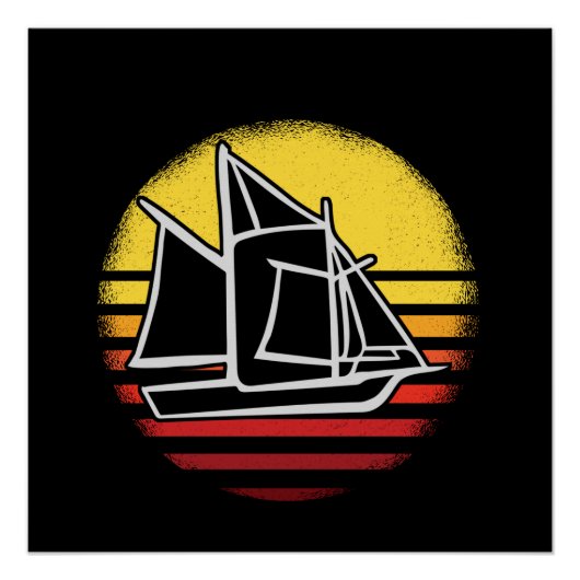 セーリングレトロヴィンテージ ポスター (正面)