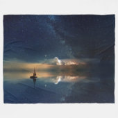 セーリング宇宙 フリースブランケット (正面(横))