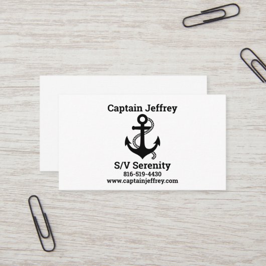 セーリング愛好家のためのボートカード 名刺 (正面/裏面インサイチュ)