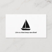 セーリング愛好家のためのボートカード 名刺 (裏面)