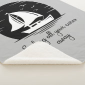 セーリング気に遠くにセーラー引用文 シェルパブランケット (3/4)