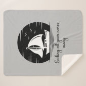 セーリング気に遠くにセーラー引用文 シェルパブランケット (正面(横))