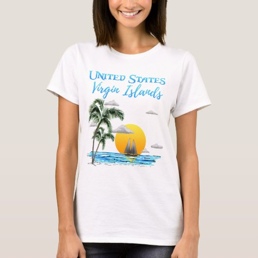 セーリング米国ヴァージン諸島 Tシャツ (正面)