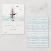 セーリング航海のヨットおむつラッフルベビーシャワー エンクロージャーカード (正面/裏面)