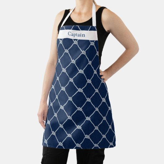セーリング航海のロープネイビーブルー エプロン (インサイチュ)