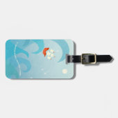 セーリング航海の引用文ボートアート名前をカスタムする ラゲッジタグ (正面横)