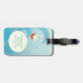 セーリング航海の引用文ボートアート名前をカスタムする ラゲッジタグ (裏面横)