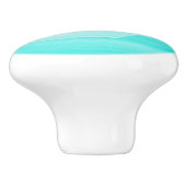 セーリング船とアクアマリンターコイズの海水 セラミックノブ (側面)