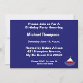 セーリング誕生日招待状 招待状 (裏面)