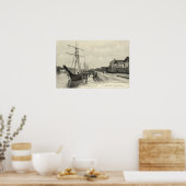 セーリング貨物船，バイヨンヌ，フランス ポスター (キッチン)