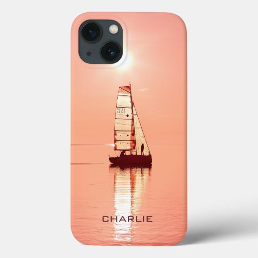 セーリング遠くにカスタムモノグラムケース Case-Mate iPhoneケース (裏面)