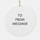 セーリング遠くにクリスマス飾り セラミックオーナメント (裏面)