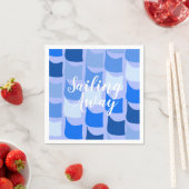 セーリング遠くにブルー旗 スタンダードカクテルナプキン (インサイチュ)