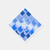 セーリング遠くにブルー旗 スタンダードカクテルナプキン (角)