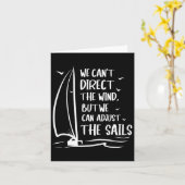 セーリング風が帆のボートを調整 – Sailboat カード (黄色い花)