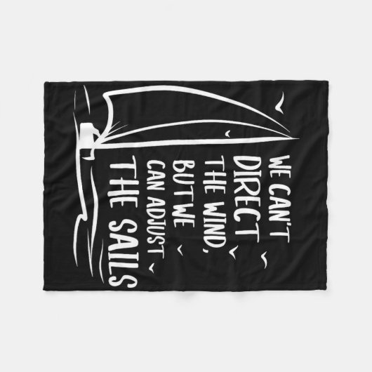 セーリング風が帆のボートを調整 – Sailboat フリースブランケット (正面(横))