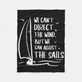 セーリング風が帆のボートを調整 – Sailboat フリースブランケット (正面)