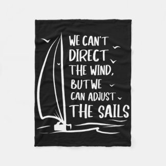 セーリング風が帆のボートを調整 – Sailboat フリースブランケット