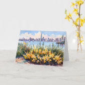セーリング・オン・ザ・ベイ カード (黄色い花)