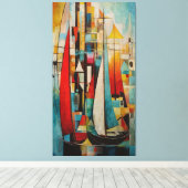 セーリング キャンバスプリント (インサイチュ (ウッドフロア))