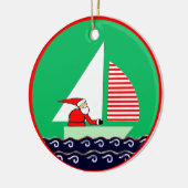 セーリング クリスマス セラミックオーナメント (左)