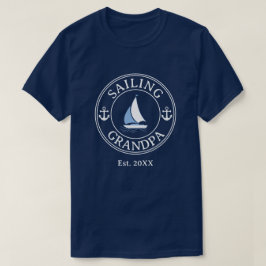 セーリング グランドパ 年代 ホワイト文字 Tシャツ