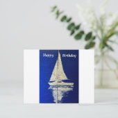 セーリング ハッピー バースデー ポストカード (スタンド正面)