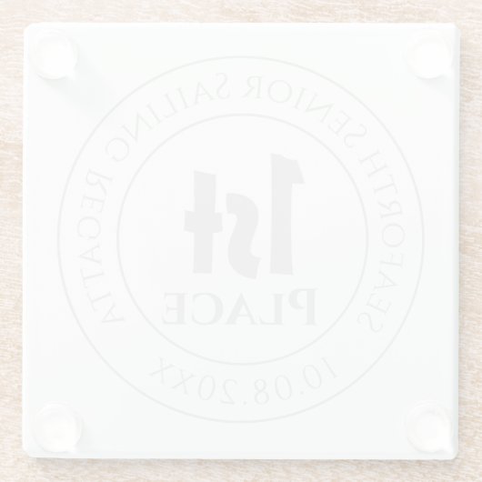 セーリング・レガッタ第1回トロフィー賞 ガラスコースター (裏面)