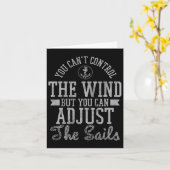 セーリング – 帆船ボート船セーラーギフト カード (黄色い花)