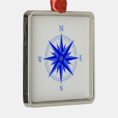 セーリング – 風バラコンパス航海のシャツ メタルオーナメント (右)